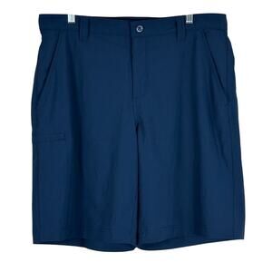 Columbia Performance Fishing Gear Shorts Mens 32 Navy Blue Pockets Outdoors